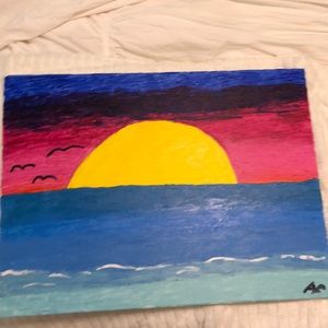 Ocean sunset painting!